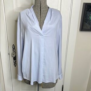 Ann Taylor Elegant Women's Light Blue Blouse Medium